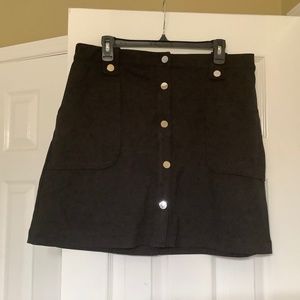 Black mini skirt